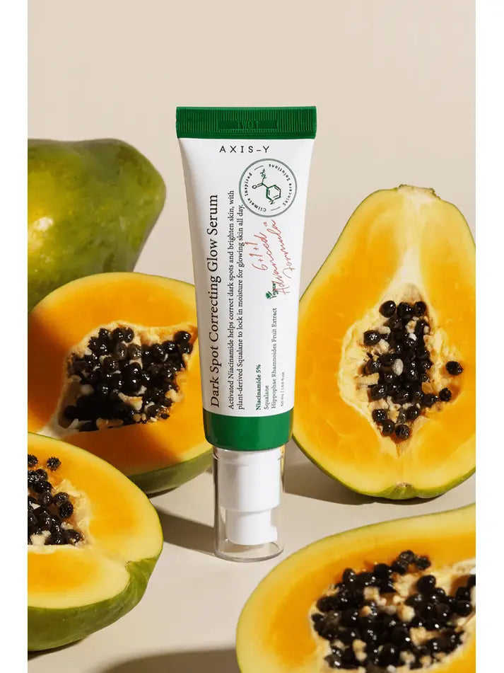 Axis-Y Dark Spot Correcting Glow Serum, action