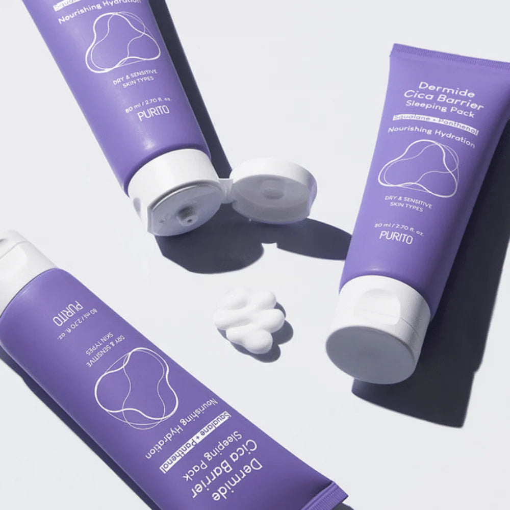 Purito Seoul Dermide Cica Barrier Sleeping Pack, action