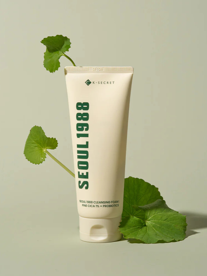 KSECRET SEOUL 1988 Cleansing Foam : Pine Cica 1% + Probiotics, action