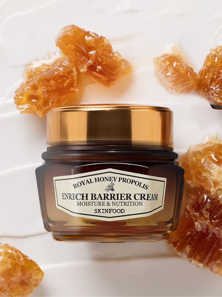 SKINFOOD Royal Honey Propolis Enrich Barrier Cream, action