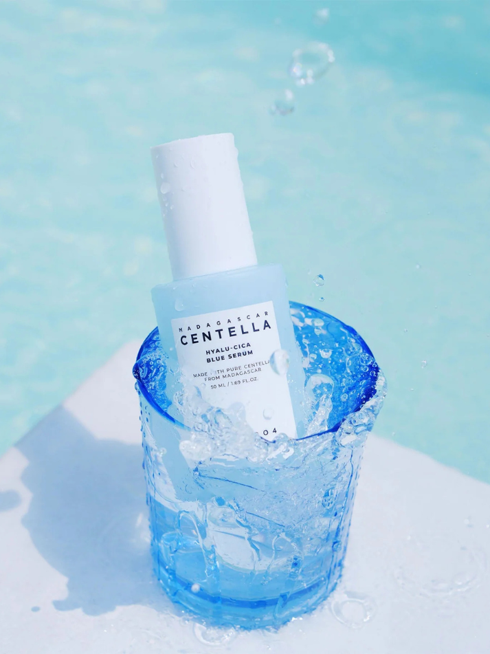 SKIN1004 Madagascar Centella Hyalu-cica Blue Serum, action