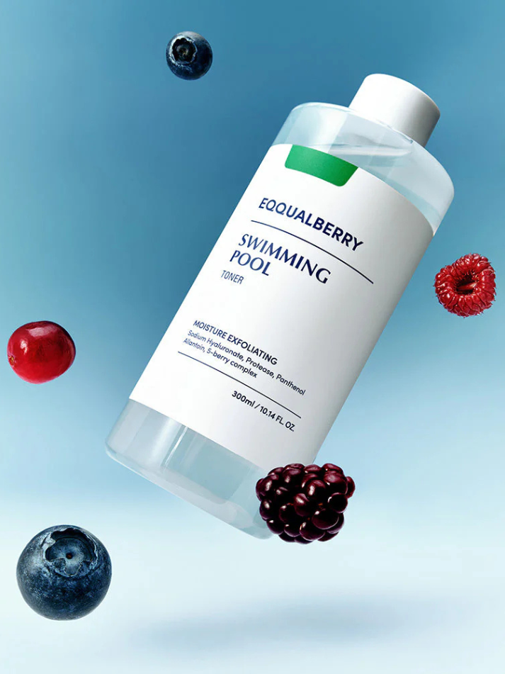 EQQUALBERRY Daily Peeling Swimming Pool Toner, action