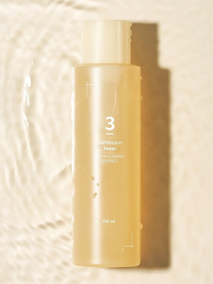 Numbuzin No.3 Super Glowing Essence Toner, action