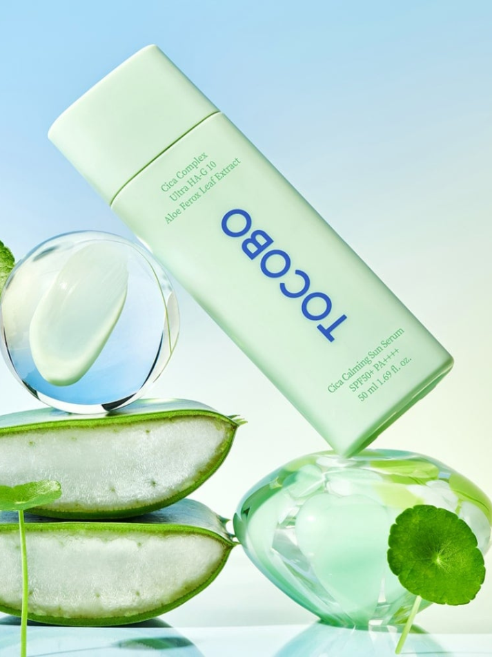 TOCOBO Cica Calming Sun Serum , action