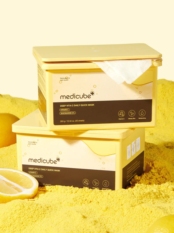 Medicube Deep Vita C Daily Quick Mask, action