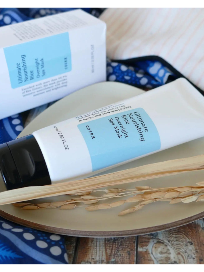 COSRX Ultimate Nourishing Rice Overnight Spa Mask, action