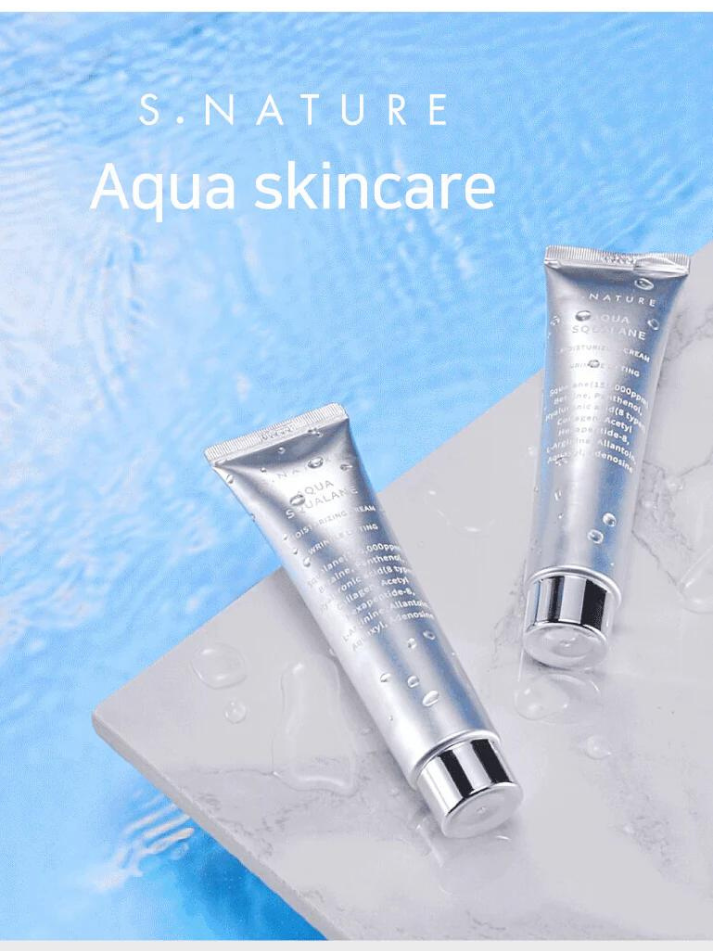 S.NATURE Aqua Squalane Moisturizing Cream, action