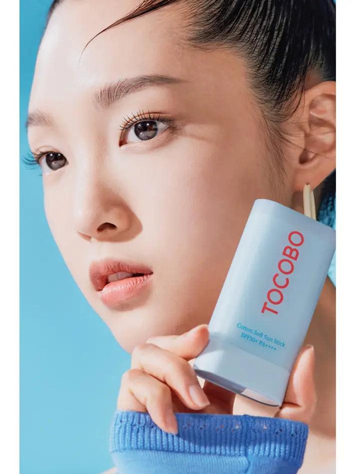 Tocobo Cotton Soft Sun Stick SPF50+, model