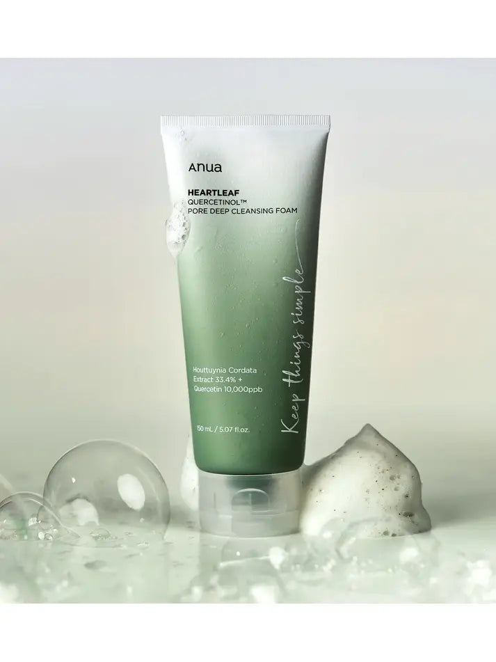 Anua Heartleaf Quercetinol Pore Deep Cleansing Foam, action