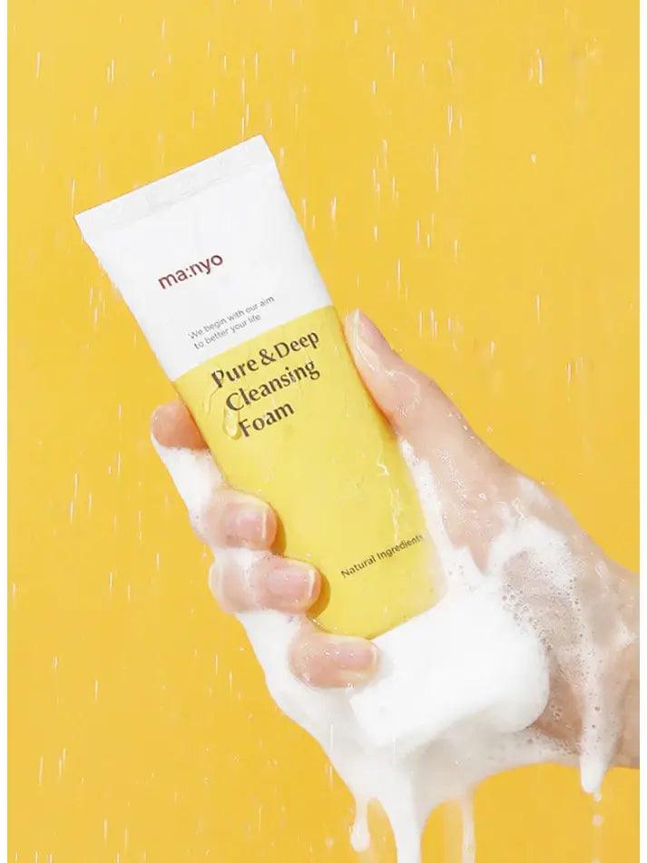 Manyo pure & Deep Cleansing Foam, action