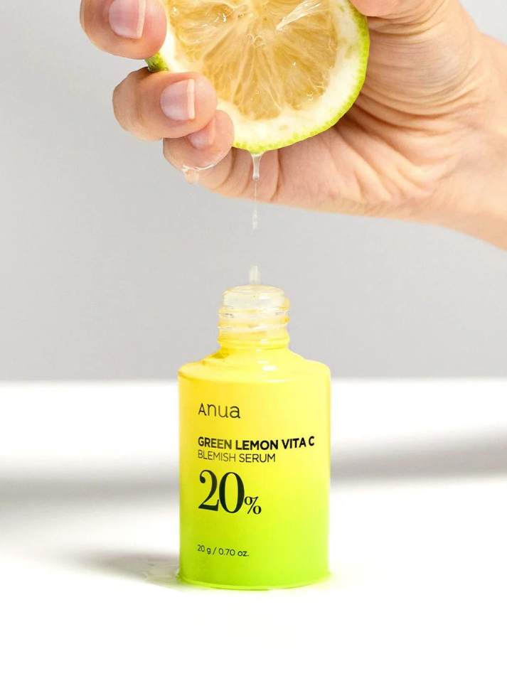 Anua Green Lemon Vitamin C Serum Blemish Serum, action