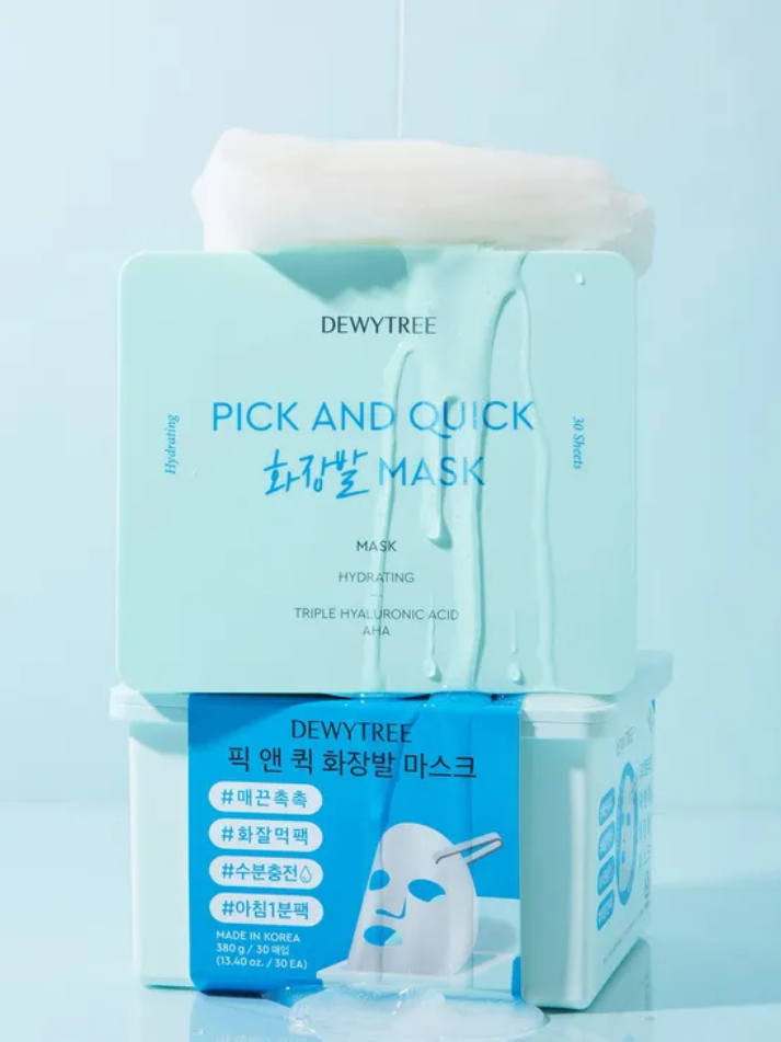 DEWYTREE Pick And Quick Hydrating Mask, action