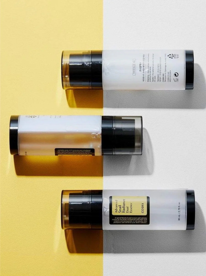 COSRX Advanced Snail Radiance Dual Essence, action