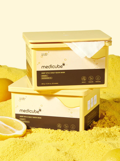 Medicube Deep Vita C Daily Quick Mask, action
