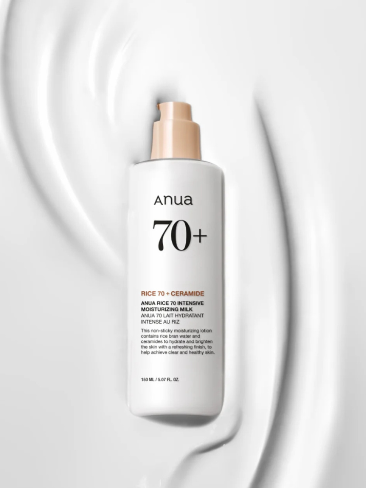 Anua Rice 70 Intensive Moisturizing Milk, action