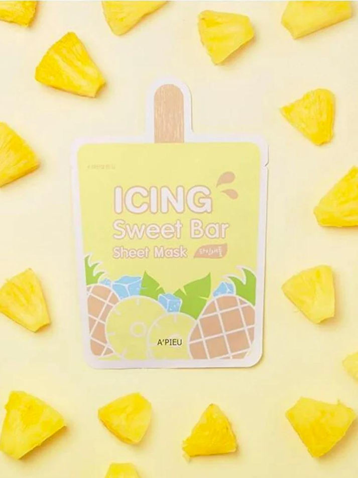 A'pieu Icing Sweet Bar Sheet Mask (Pineapple), action